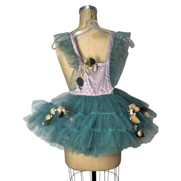 Other - 1950s girls ballet costume blue tulle silk roses